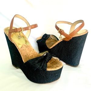 MK Denim Wedges